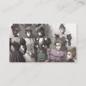 Mooie Victoriaans vrouwen in lange  jurken Visitekaartje (Achterkant)