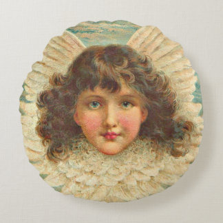 mooie Victoriaanse engel print Rond Kussen