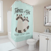 Mooie videokaart, alles is goed, accoons douchegordijn (In situ)