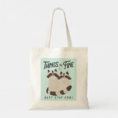 Mooie videokaart, alles is goed, accoons tote bag (Achterkant)