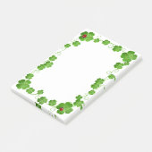 Mooie vierbladige klavers en lieveheersbeestjes post-it® notes (Schuin)
