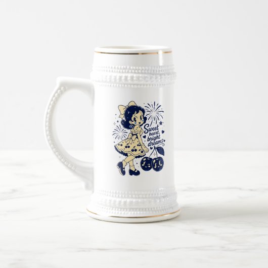Mooie Vierde Juli Onafhankelijkheidsdag Bierpul (Links)