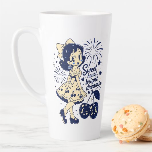 Mooie Vierde Juli Onafhankelijkheidsdag Latte Mok (In situ)