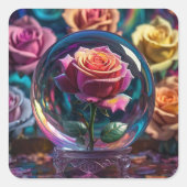 Mooie vierkante sticker. vierkante sticker (Voorkant)