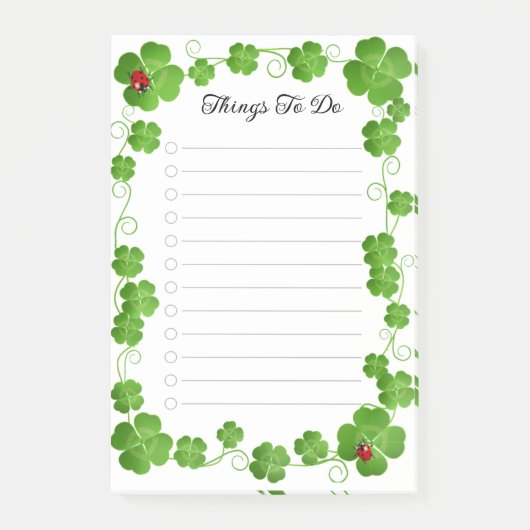 Mooie vierledige kleppen en lastige tapijten post-it® notes (Voorkant)