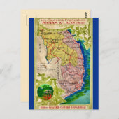 Mooie Vietnam Laos Kaart Ansichtkaart (Voorkant / Achterkant)