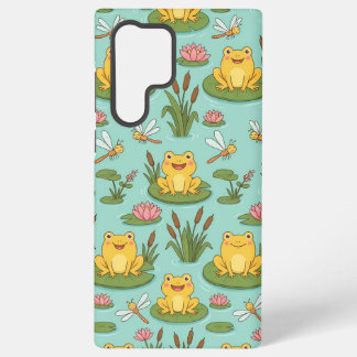 Mooie Vijverpatroon met Kikkers Samsung Galaxy Hoesje