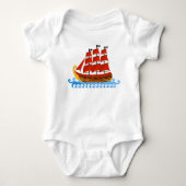 Mooie Vikingschip en Schild Romper (Voorkant)