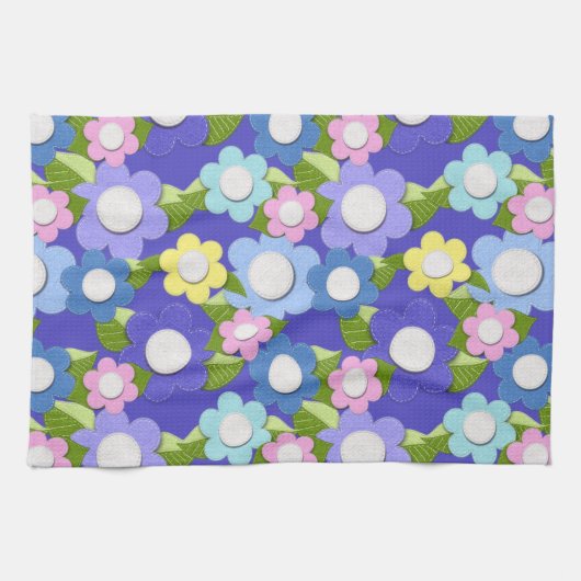 Mooie vilt bloemen met een schilfering theedoek (Horizontaal)