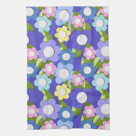 Mooie vilt bloemen met een schilfering theedoek (Verticaal)