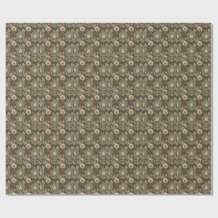 Mooie Vintage Art Nouveau Bloemenschildering Patro Cadeaupapier