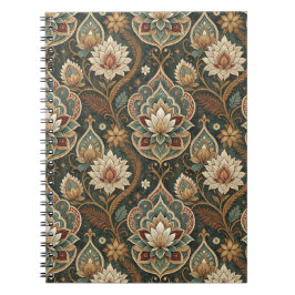 Mooie Vintage Art Nouveau Bloemenschildering Patro Notitieboek