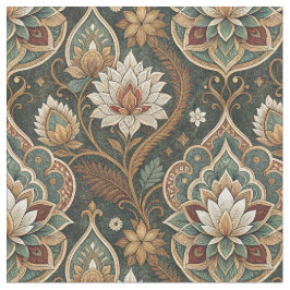 Mooie Vintage Art Nouveau Bloemenschildering Patro Stof