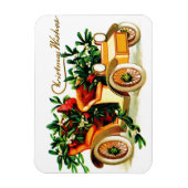 Mooie Vintage Auto Kerst Groeten Magneet (Verticaal)