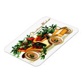 Mooie Vintage Auto Kerst Groeten Magneet (Linkerzijde)