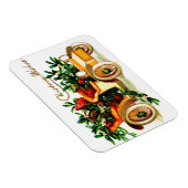 Mooie Vintage Auto Kerstmis Groeten Magneet (Rechterzijde)