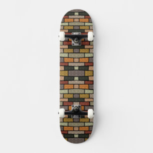 Mooie vintage bakstenen patroon persoonlijk skateboard