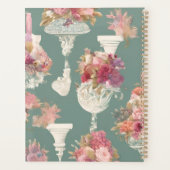 Mooie Vintage Blauwe Boeket Planner (Achterkant)