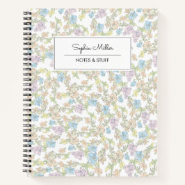 Mooie Vintage Bloem Coquette Spiraal  Notitieboek