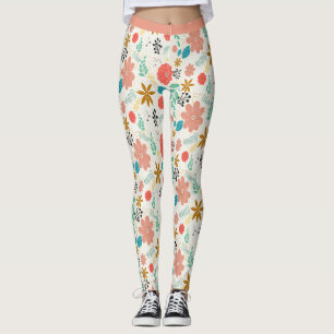 Mooie Vintage Bloem Patroon Bloemendesign Yoga Leggings