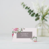 Mooie vintage bloem visitekaartje (Staand voorkant)