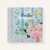 Mooie vintage bloemen achtergrond Blauw met monogr