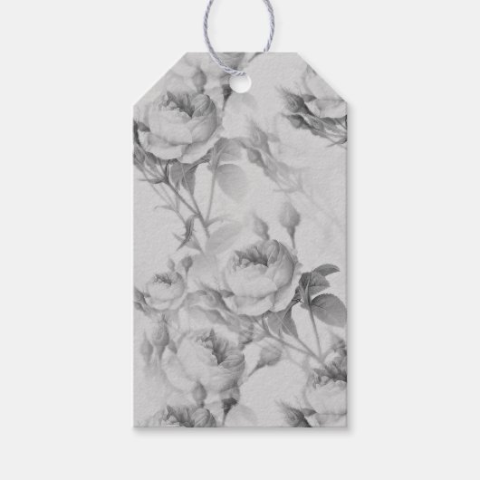 Mooie vintage bloemen cadeaulabel (Voorkant)