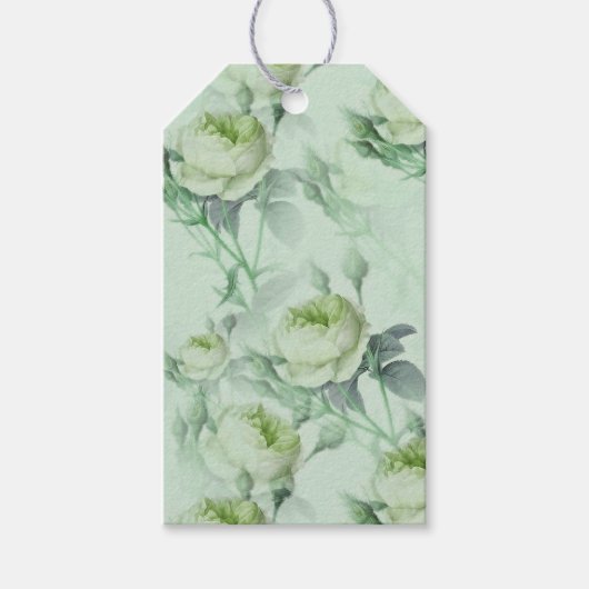 Mooie vintage bloemen cadeaulabel (Voorkant)