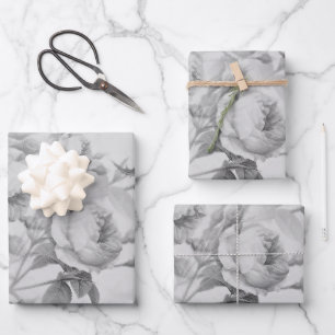 Mooie vintage bloemen inpakpapier vel