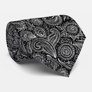Mooie vintage bloemen paisley patroon stropdas