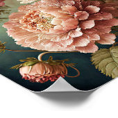Mooie vintage bloemen poster (Hoek)