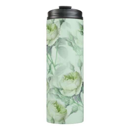 Mooie vintage bloemen thermosbeker (Voorkant)