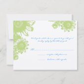 Mooie Vintage Bloemen Trouw RSVP Kaart (Voorkant)