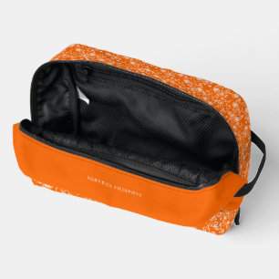 Mooie vintage bloemige monogram   Oranje Toilettasje