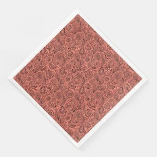 Mooie vintage bloemrijke paisley-patroon servet