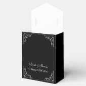 Mooie vintage bruiloft zwart gala party bedankdoosjes (Geopend)