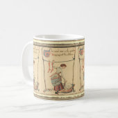 Mooie Vintage Dame Koffiemok (Voorkant links)