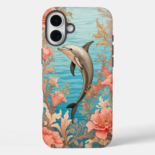 Mooie Vintage Dolfijn Case-Mate iPhone Case (Achterkant)
