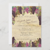 Mooie vintage druivenranken rustige trouwdag kaart (Voorkant)