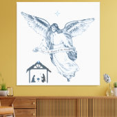 Mooie vintage engel met boodschap canvas afdruk (Insitu (Woonkamer))