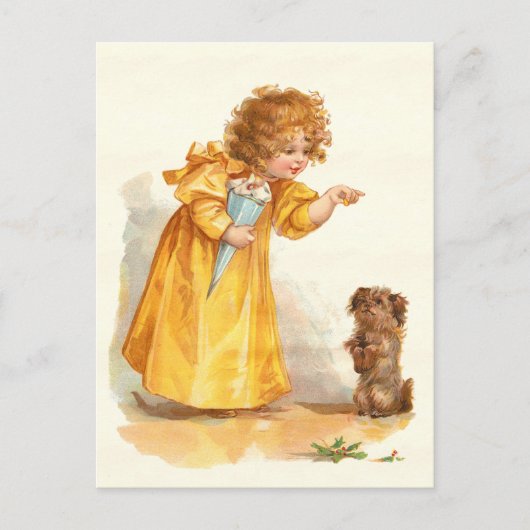 Mooie Vintage Frances Brundage Little Goldilocks Briefkaart (Voorkant)