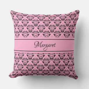 Mooie vintage geborduurde tas met monogram kussen