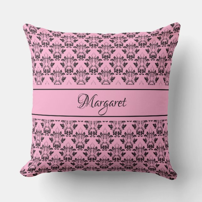Mooie vintage geborduurde tas met monogram kussen (Voorkant)