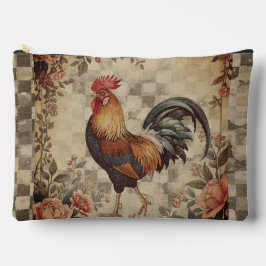 Mooie Vintage Haan en Bloemen Patroon Etui