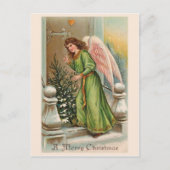 Mooie Vintage Kerst Classic Kaart (Voorkant)