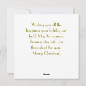 Mooie vintage Kerstengel  Feestdagenkaart (Achterkant)