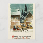 Mooie vintage Kerstkaart Feestdagenkaart (Voorkant)