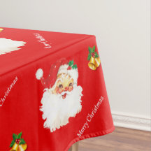 Mooie Vintage Kerstman & Bellen op Rood