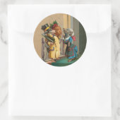 Mooie Vintage Kerstmis Muizen Muis groot Ronde Sticker (Tas)