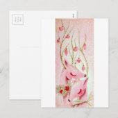 Mooie Vintage Kerstrendier Feestdagenkaart (Voorkant / Achterkant)